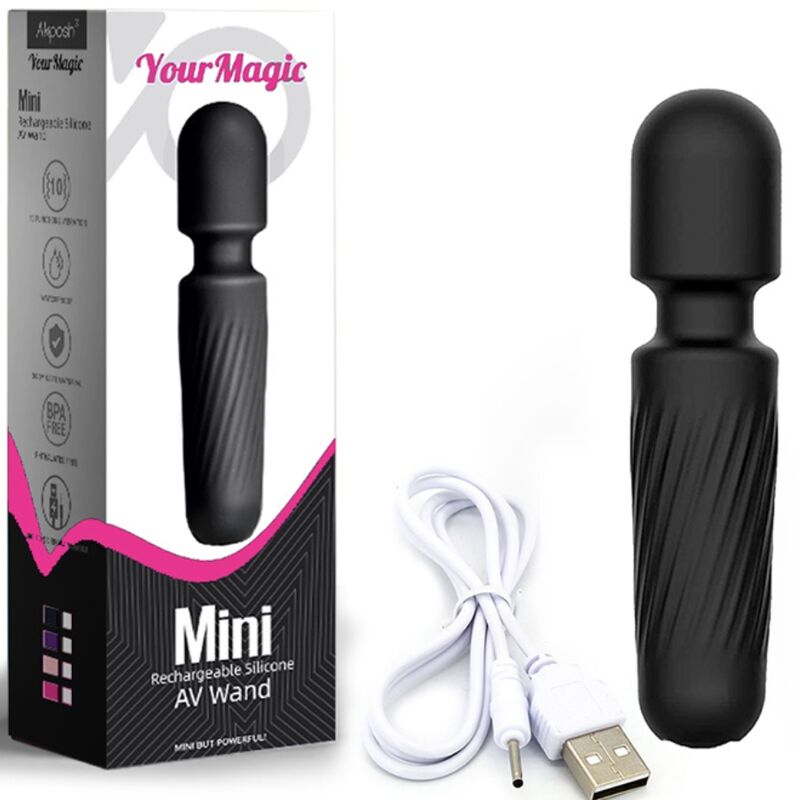 ARMONY - YOUR MAGIC MASSAGGIATORE E VIBRATORE RICARICABILE 10 VIBRAZIONI NERO - ARMONY MASSAGERS | Lingerie Harness Boutique