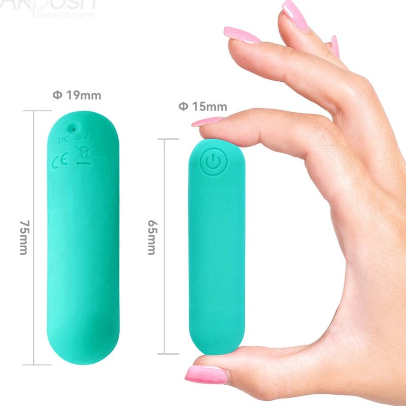 ARMONY - SPLASH HAHA VIBRATORE BULLET IN SILICONE 10 VIBRAZIONI 75 X 19 CM VERDE - ARMONY STIMULATORS | Lingerie Harness Boutique