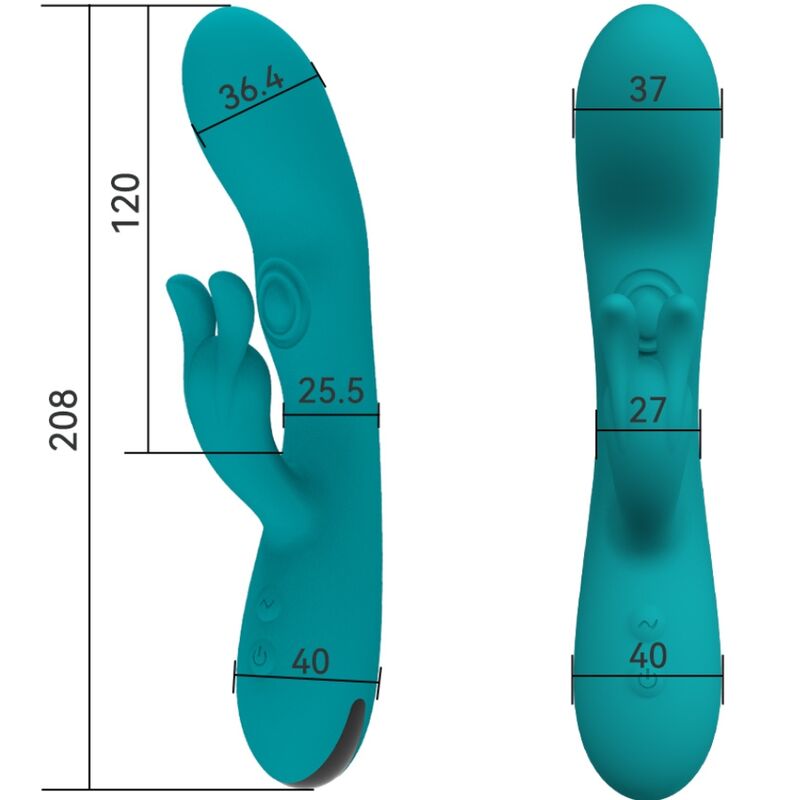 ARMONY - DANCING BUNNY VIBRATORE RABBIT 10 VELOCITÀ VERDE - ARMONY VIBRATORS | Lingerie Harness Boutique