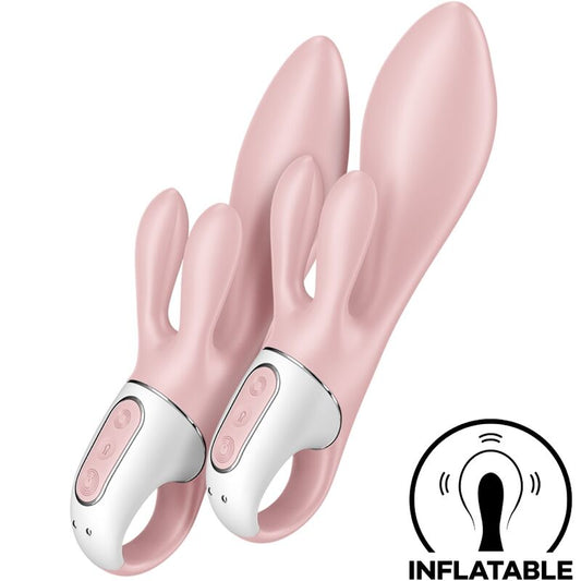 SATISFYER - AIR PUMP BUNNY 3 VIBRATORE GONFIABILE CONIGLIO ROSA - SATISFYER VIBRATOR | Lingerie Harness Boutique