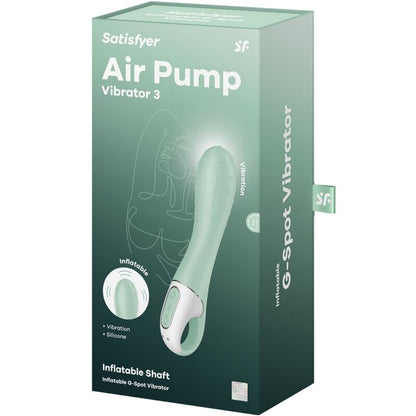 SATISFYER - AIR PUMP VIBRATOR 3 PUNTO G GONFIABILE MENTA - SATISFYER VIBRATOR | Lingerie Harness Boutique
