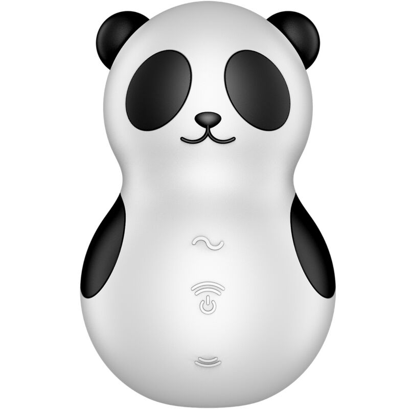 SATISFYER - POCKET PANDA STIMOLATORE E VIBRATORE IN BIANCO E NERO - SATISFYER AIR PULSE | Lingerie Harness Boutique