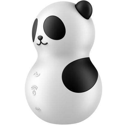 SATISFYER - POCKET PANDA STIMOLATORE E VIBRATORE IN BIANCO E NERO - SATISFYER AIR PULSE | Lingerie Harness Boutique