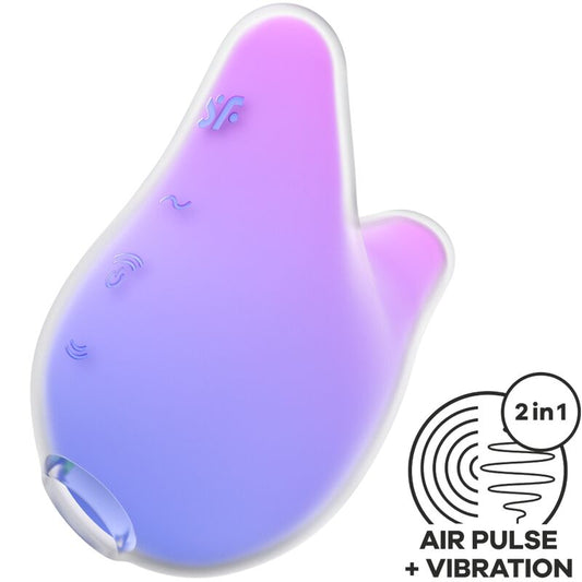 SATISFYER - MERMAID VIBES STIMOLATORE E VIBRATORE VIOLA E ROSA - SATISFYER AIR PULSE | Lingerie Harness Boutique