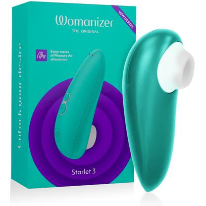 WOMANIZER - STARLET 3 TURQUOISE CLITORAL STIMULATOR