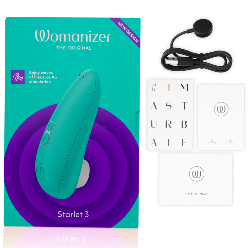 WOMANIZER - STARLET 3 TURQUOISE CLITORAL STIMULATOR