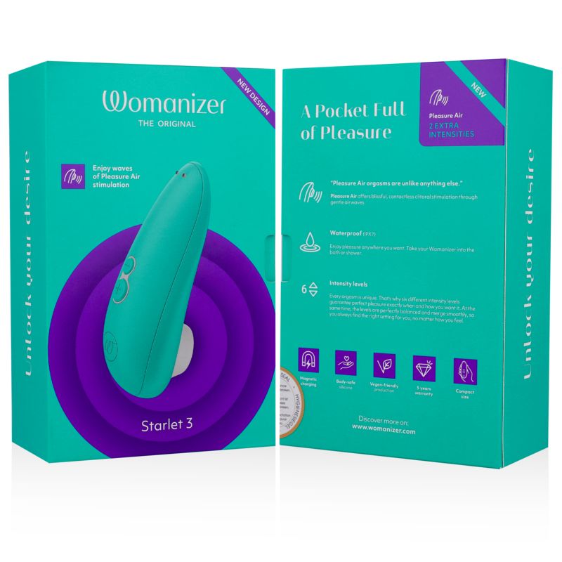 WOMANIZER - STARLET 3 TURQUOISE CLITORAL STIMULATOR