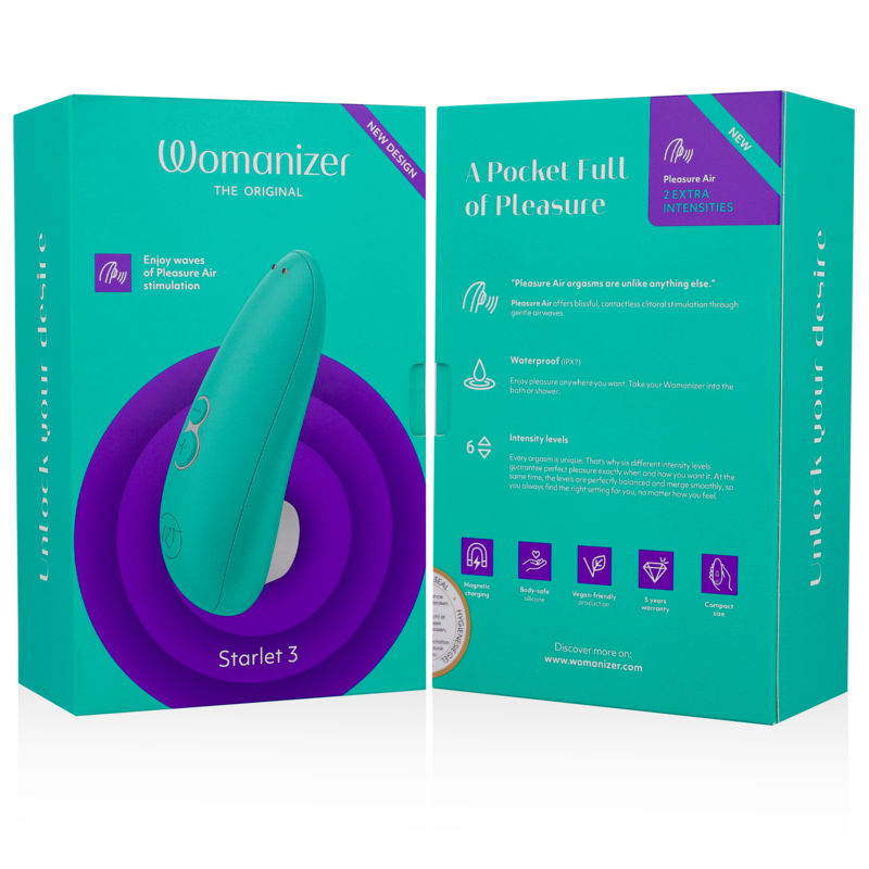 WOMANIZER - STIMOLATORE CLITORALE STARLET 3 TURCHESE - WOMANIZER | Lingerie Harness Boutique