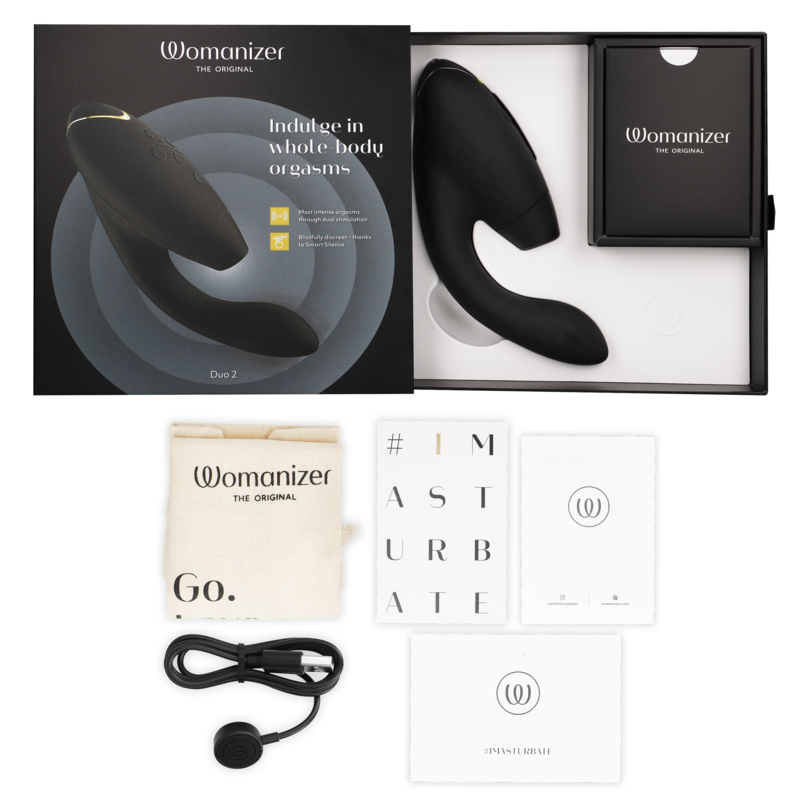 WOMANIZER - DUO 2 STIMOLATORE NERO - WOMANIZER | Lingerie Harness Boutique