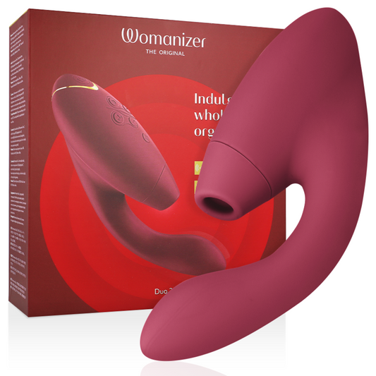 WOMANIZER - STIMOLATORE DUO 2 BORDEAUX - WOMANIZER | Lingerie Harness Boutique