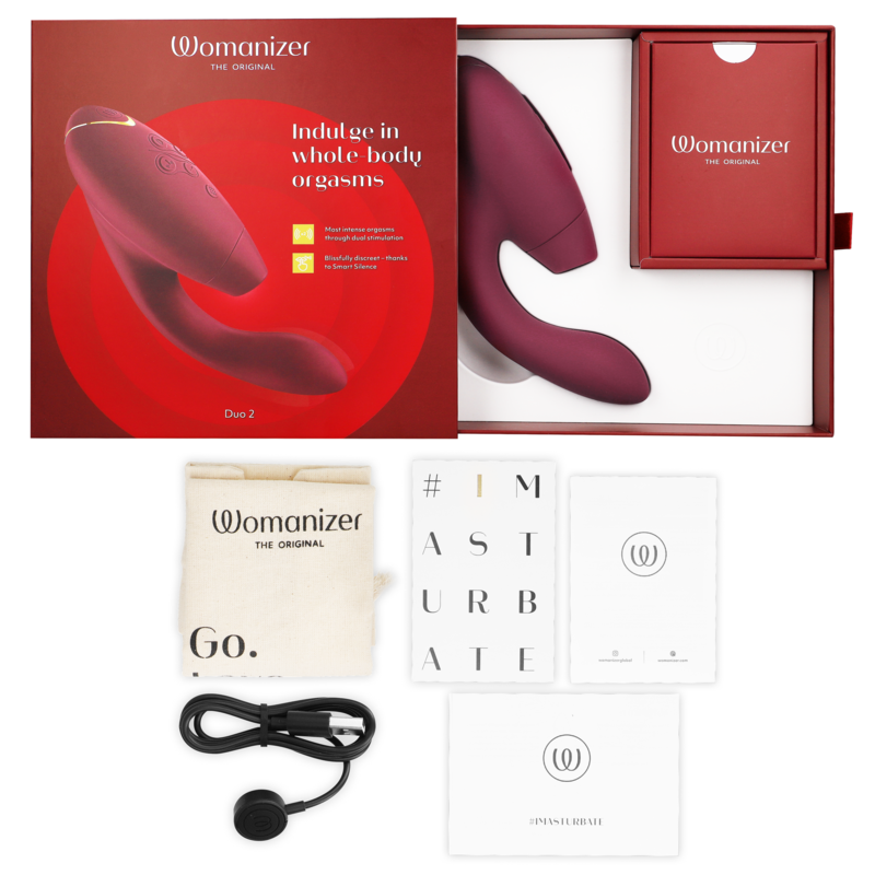 WOMANIZER - STIMOLATORE DUO 2 BORDEAUX - WOMANIZER | Lingerie Harness Boutique