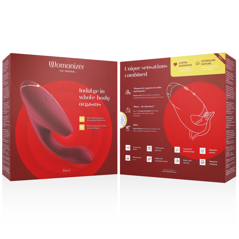 WOMANIZER - STIMOLATORE DUO 2 BORDEAUX - WOMANIZER | Lingerie Harness Boutique