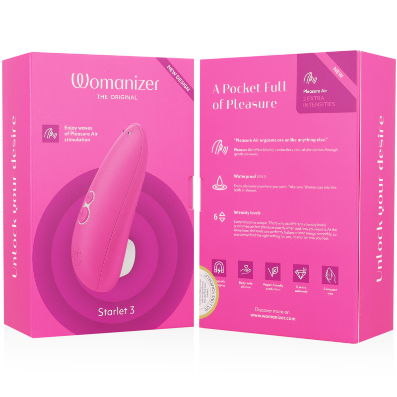 WOMANIZER - STIMOLATORE CLITORALE STARLET 3 ROSA - WOMANIZER | Lingerie Harness Boutique