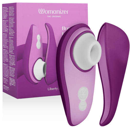 WOMANIZER - LIBERTY 2 STIMOLATORE CLITORIDEO E ASPIRAZIONE BLU - WOMANIZER | Lingerie Harness Boutique