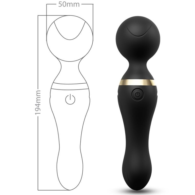 ARMONY - MASSAGGIATORE E VIBRATORE FREEZA TESTA SUPER FLESSIBILE NERA - ARMONY MASSAGERS | Lingerie Harness Boutique