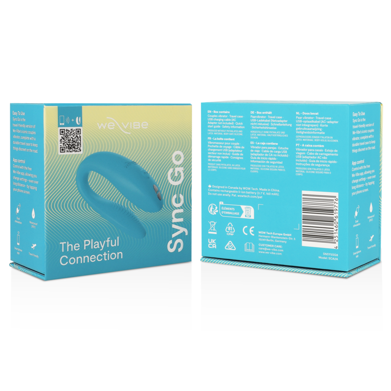 WE-VIBE - SYNC GO DUAL STIMOLATORE TURCHESE - WE-VIBE | Lingerie Harness Boutique
