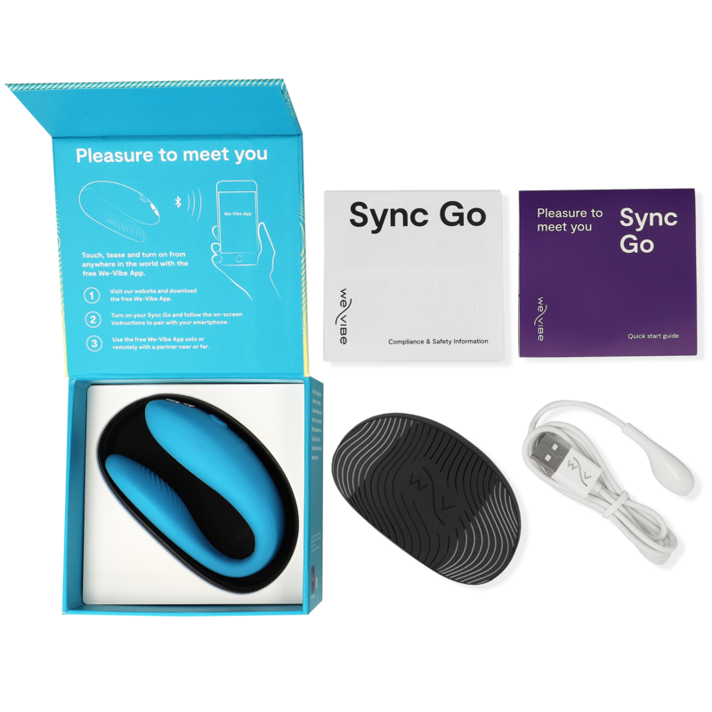WE-VIBE - SYNC GO DUAL STIMOLATORE TURCHESE - WE-VIBE | Lingerie Harness Boutique