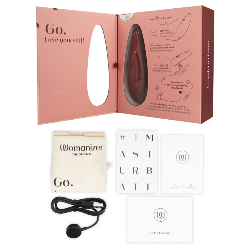 WOMANIZER - CLASSIC 2 STIMOLATORE CLITORALE BORDEAUX - WOMANIZER | Lingerie Harness Boutique