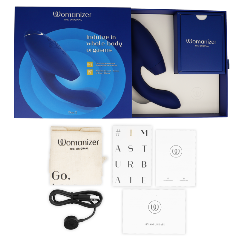 WOMANIZER - STIMOLATORE DUO 2 BLU - WOMANIZER | Lingerie Harness Boutique