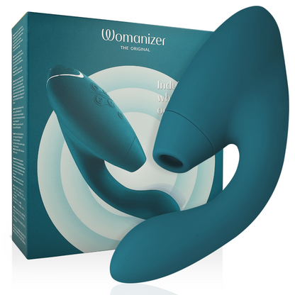 WOMANIZER - STIMOLATORE DUO 2 BLU PETROL - WOMANIZER | Lingerie Harness Boutique