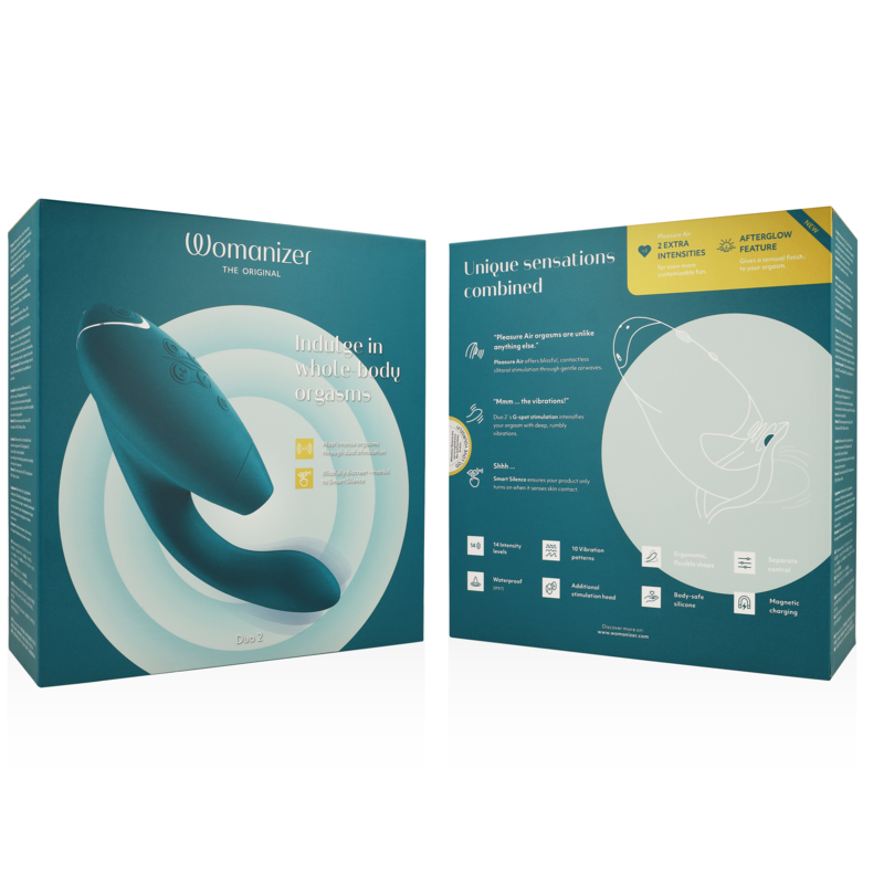 WOMANIZER - STIMOLATORE DUO 2 BLU PETROL - WOMANIZER | Lingerie Harness Boutique