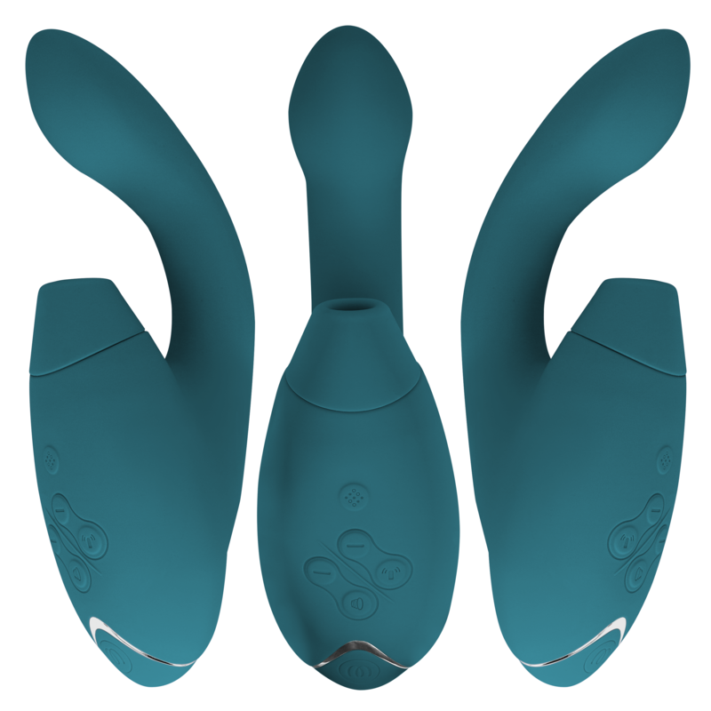 WOMANIZER - STIMOLATORE DUO 2 BLU PETROL - WOMANIZER | Lingerie Harness Boutique