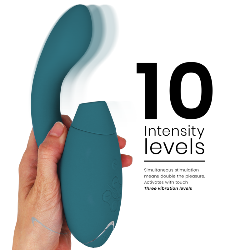 WOMANIZER - STIMOLATORE DUO 2 BLU PETROL - WOMANIZER | Lingerie Harness Boutique