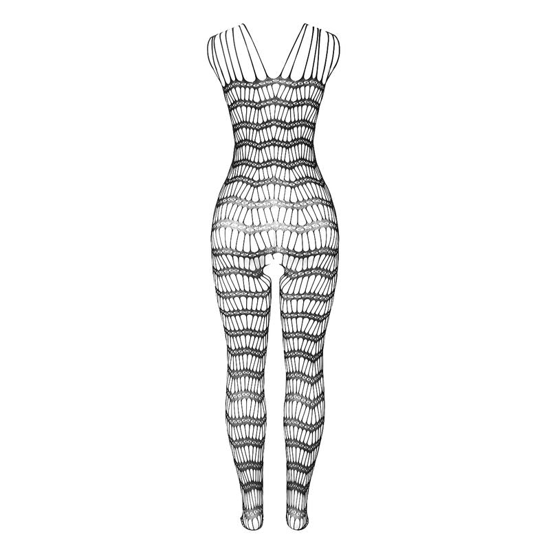 SUBBLIME - 951696 BODYSTOCKING A RETE SENZA CAVALLO CON SPALLINE SULLE SPALLE NERO TAGLIA UNICA - SUBBLIME BODYSTOCKINGS | Lingerie Harness Boutique