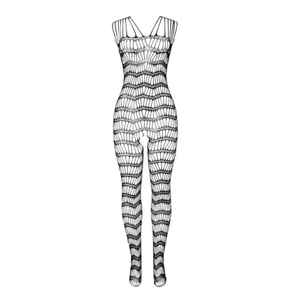 SUBBLIME - 951696 BODYSTOCKING A RETE SENZA CAVALLO CON SPALLINE SULLE SPALLE NERO TAGLIA UNICA - SUBBLIME BODYSTOCKINGS | Lingerie Harness Boutique
