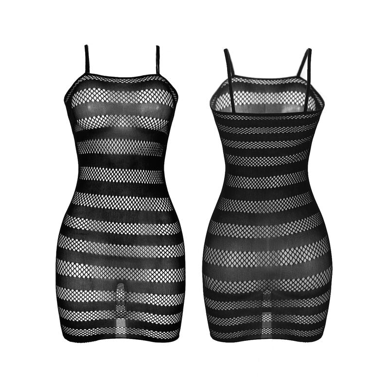 SUBBLIME - 951733 VESTITO A RETE CON STRISCE NERE TAGLIA UNICA - SUBBLIME DRESSES | Lingerie Harness Boutique