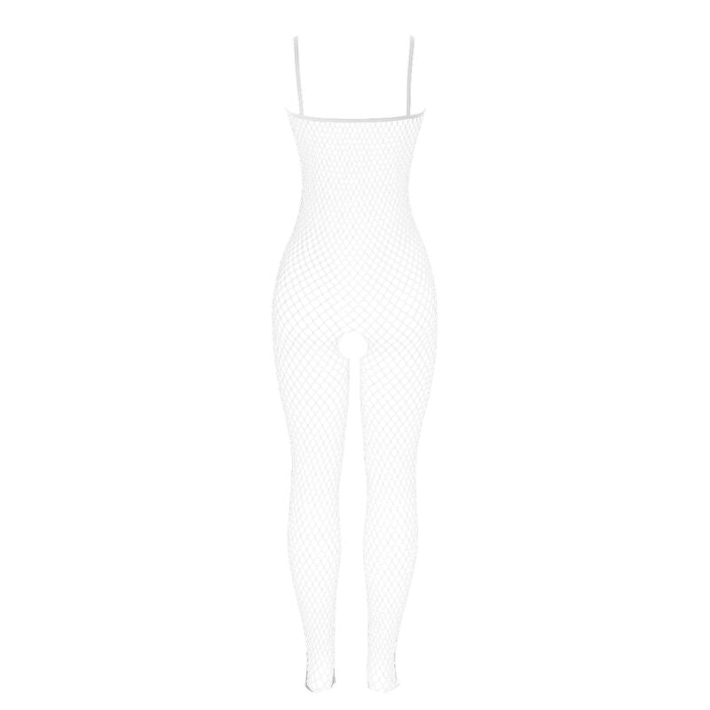 SUBBLIME - 951740 BODYSTOCKING BIANCO A RETE SENZA CAVALLO CON FIOCCHI TAGLIA UNICA - SUBBLIME BODYSTOCKINGS | Lingerie Harness Boutique