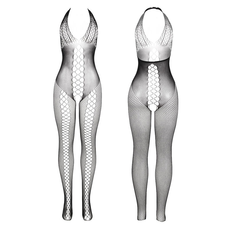 SUBBLIME - 951832 BODYSTOCKING CON SCHIENA APERTA E DETTAGLI INCROCIATI NERO TAGLIA UNICA - SUBBLIME BODYSTOCKINGS | Lingerie Harness Boutique