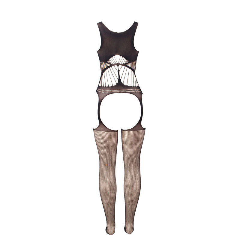 SUBBLIME - 951900 BODYSTOCKING A RETE SENZA CAVALLO CON COPPA E SPALLE APERTE NERO TAGLIA UNICA - SUBBLIME BODYSTOCKINGS | Lingerie Harness Boutique