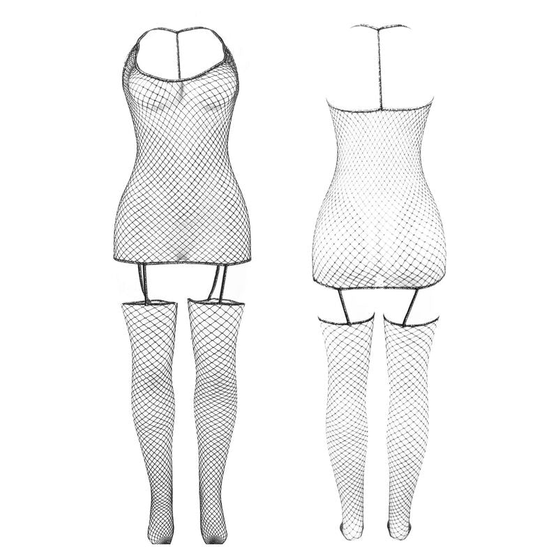 SUBBLIME - 951955 BODYSTOCKING A RETE LUCIDO TAGLIA UNICA - SUBBLIME BODYSTOCKINGS | Lingerie Harness Boutique