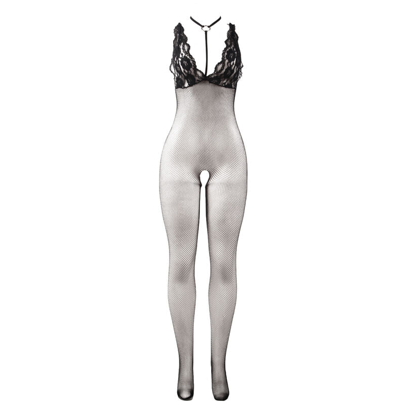 SUBBLIME - 951993 BODYSTOCKING A RETE TRASPARENTE NERA SENZA CAVALLO TAGLIA UNICA - SUBBLIME BODYSTOCKINGS | Lingerie Harness Boutique