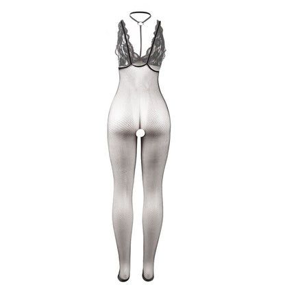 SUBBLIME - 951993 BODYSTOCKING A RETE TRASPARENTE NERA SENZA CAVALLO TAGLIA UNICA - SUBBLIME BODYSTOCKINGS | Lingerie Harness Boutique