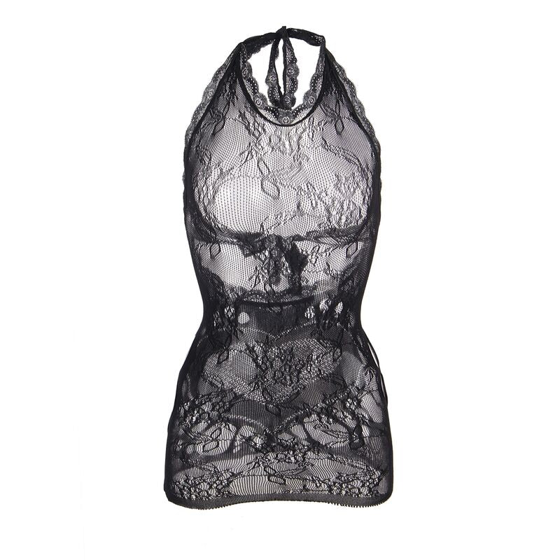 SUBBLIME - 952075 ABITO CORTO A RETE CON SCHIENA E DETTAGLIO A CUORE NERO TAGLIA UNICA - SUBBLIME DRESSES | Lingerie Harness Boutique