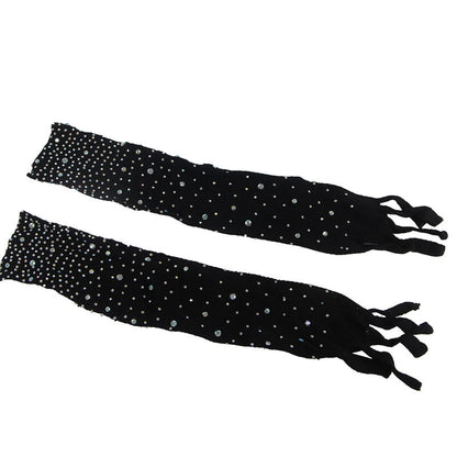 SUBBLIME - 952174 BODYSTOCKING A RETE CON GUANTI E STRASS NERO TAGLIA UNICA - SUBBLIME BODYSTOCKINGS | Lingerie Harness Boutique