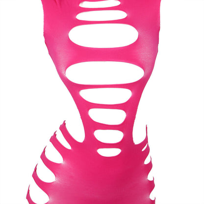 SUBBLIME - 952273 VESTITO ELASTICO A RETE MANICA LUNGA ROSA TAGLIA UNICA - SUBBLIME DRESSES | Lingerie Harness Boutique
