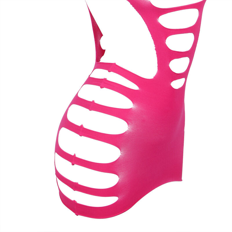 SUBBLIME - 952273 VESTITO ELASTICO A RETE MANICA LUNGA ROSA TAGLIA UNICA - SUBBLIME DRESSES | Lingerie Harness Boutique