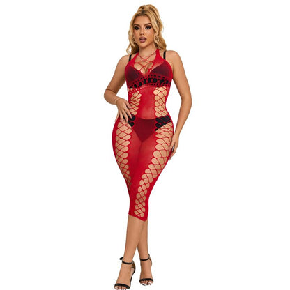 SUBBLIME - 952327 VESTITO LUNGO A RETE ROSSO TAGLIA UNICA - SUBBLIME DRESSES | Lingerie Harness Boutique