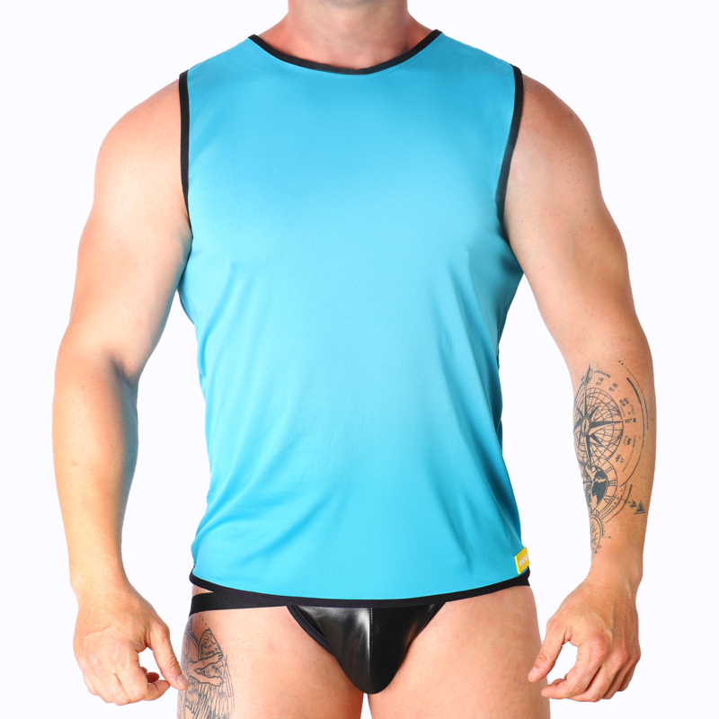 MACHO - T-SHIRT BLU L/XL - MACHO UNDERWEAR | Lingerie Harness Boutique