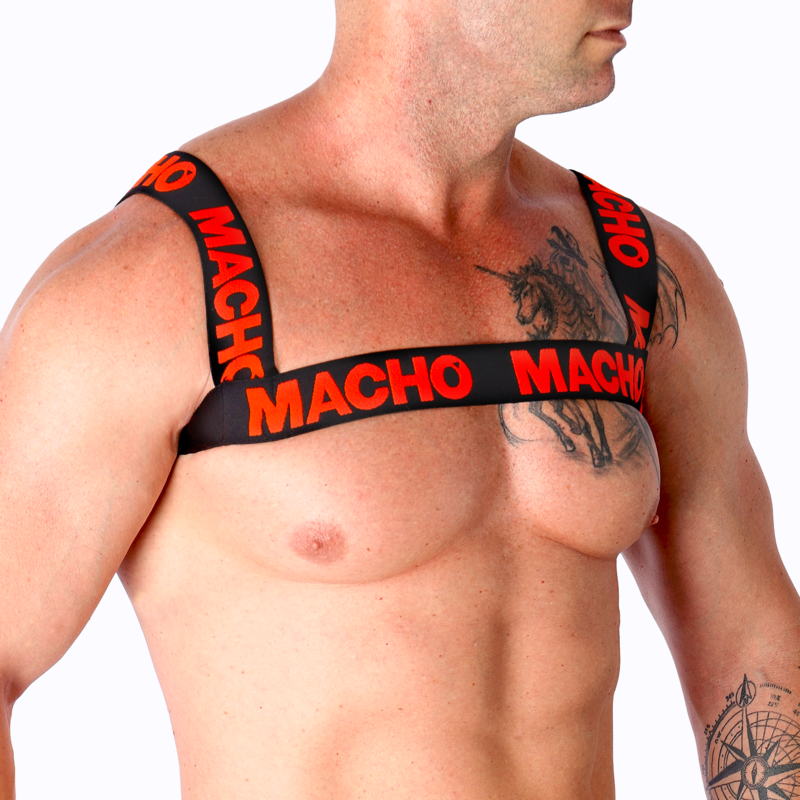 MACHO - DOPPIA PETTORINA ROSSA - MACHO UNDERWEAR | Lingerie Harness Boutique