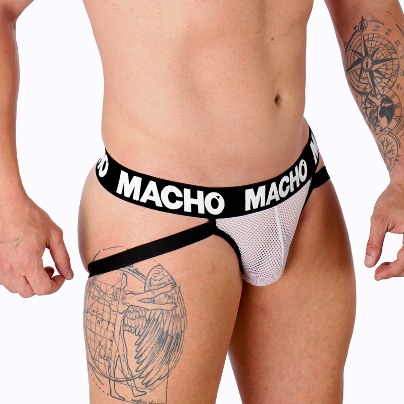 MACHO - MX26X1 JOCK GRID WHITE S