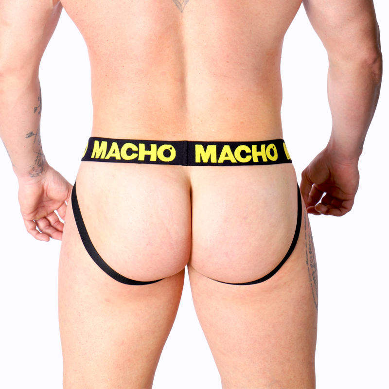 MACHO - MX25A JOCK LYCRA GIALLO XL - MACHO UNDERWEAR | Lingerie Harness Boutique