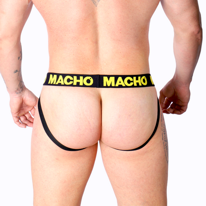 MACHO - MX25A JOCK LYCRA GIALLO XL - MACHO UNDERWEAR | Lingerie Harness Boutique