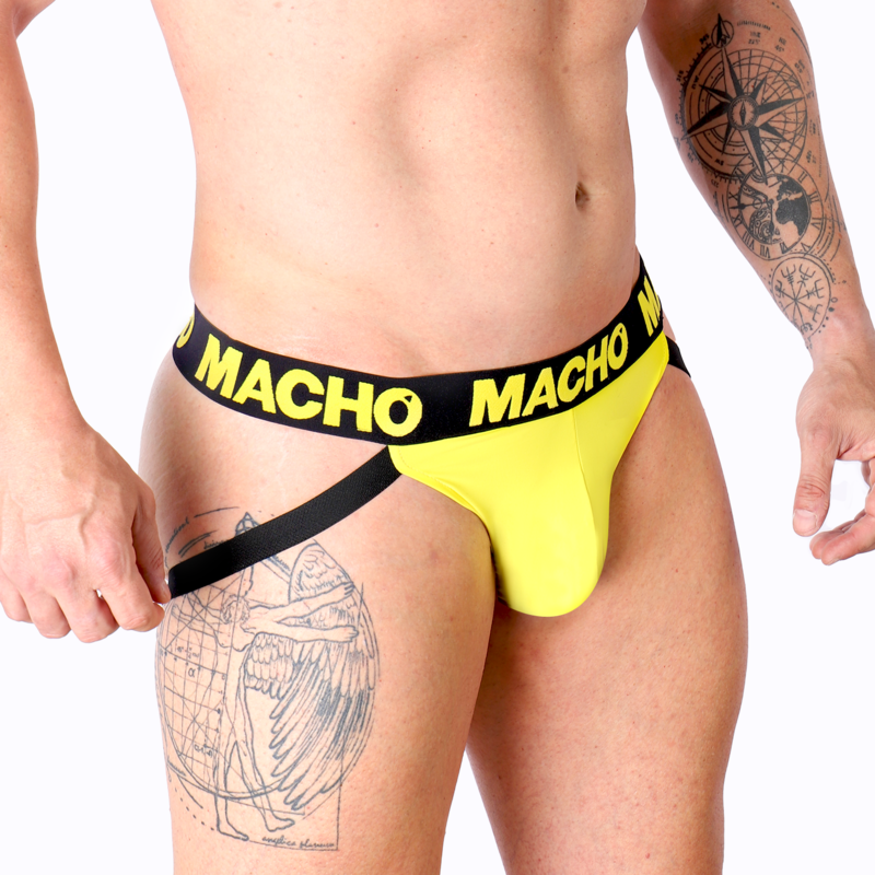 MACHO - MX25A JOCK LYCRA GIALLO XL - MACHO UNDERWEAR | Lingerie Harness Boutique