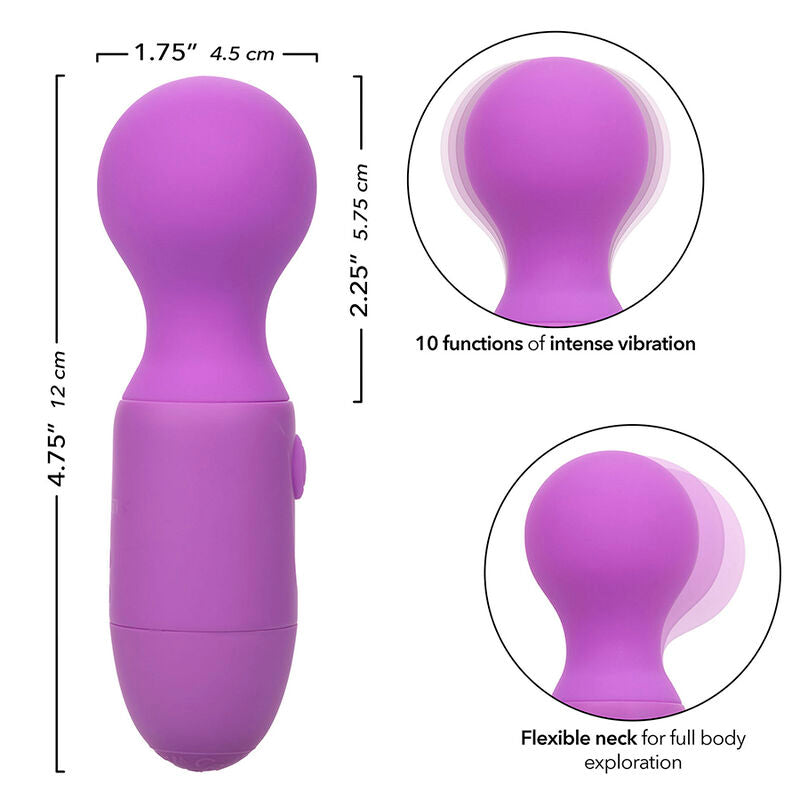 CALEXOTICS - FIRST TIME MASSAGGIATORE RICARICABILE 10 VIBRAZIONI VIOLA - CALEXOTICS | Lingerie Harness Boutique