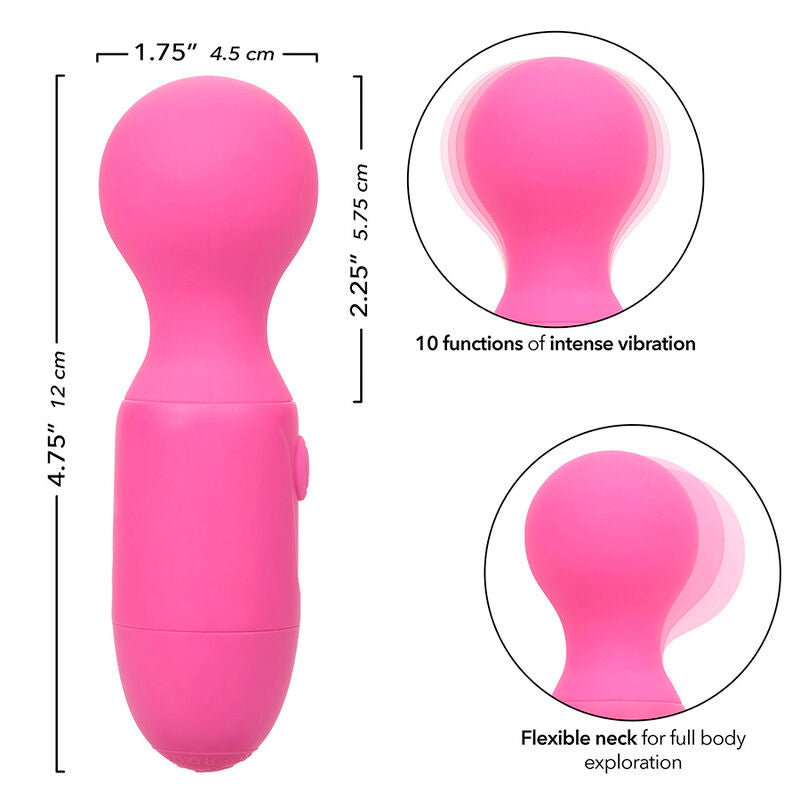 CALEXOTICS - FIRST TIME MASSAGGIATORE RICARICABILE 10 VIBRAZIONI ROSA - CALEXOTICS | Lingerie Harness Boutique