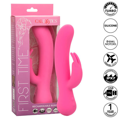 CALEXOTICS - FIRST TIME VIBRATORE CONIGLIO RICARICABILE ROSA - CALEXOTICS | Lingerie Harness Boutique